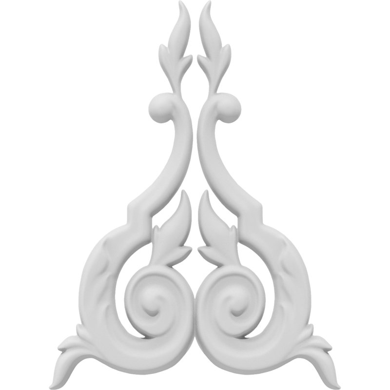 Rosette trenton, H 3 po x l 2,25 po x P 0,25 po