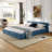 Queen Size Upholstered Bed Frame-1081079198