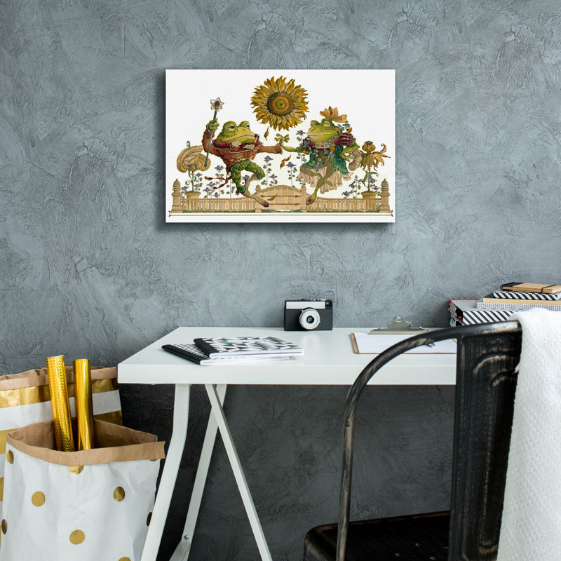 «Frog Gavotte» par David Galchutt, art mural sur toile, H 12 po x l 18 po x P 0,75 po
