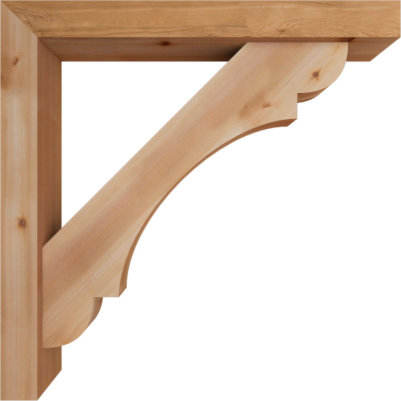 Olympic Block Offset Brace Bracket, 38 x 38, 5 1/2"W Western Red Cedar (Smooth)