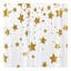 Rideau de douche PEVA iDesign Falling Stars, blanc et doré, 72 x 72 po