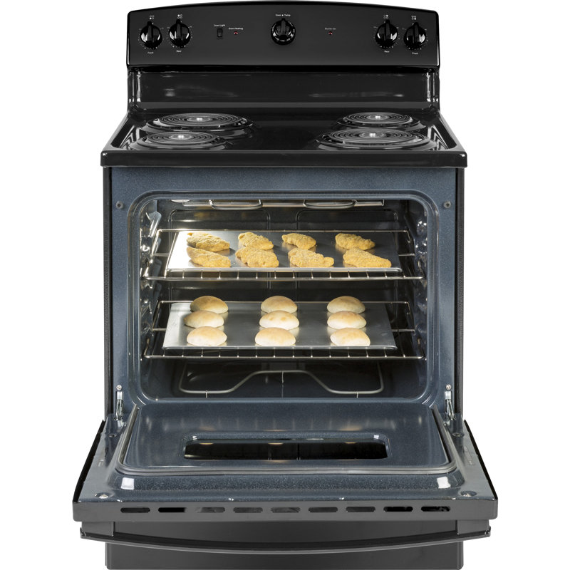 GE® ENERGY STAR® 30" Free-Standing Electric Range, Black