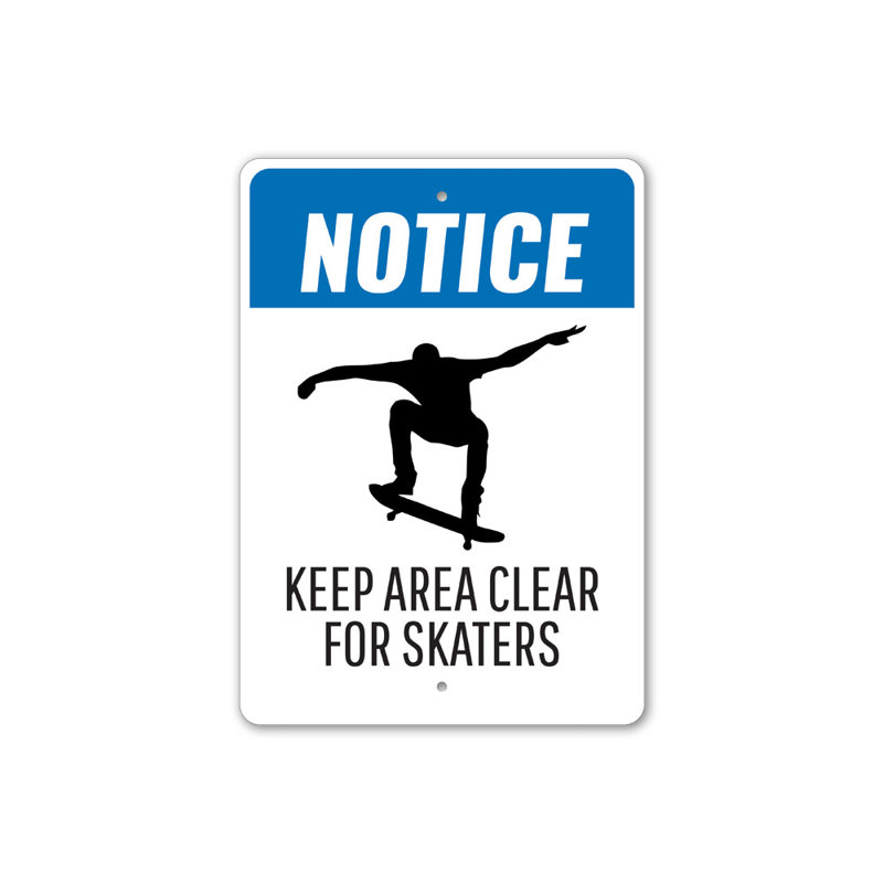 Panneau en aluminium transparent pour patineurs, H 18 po x l 12 po x P 0,06 po