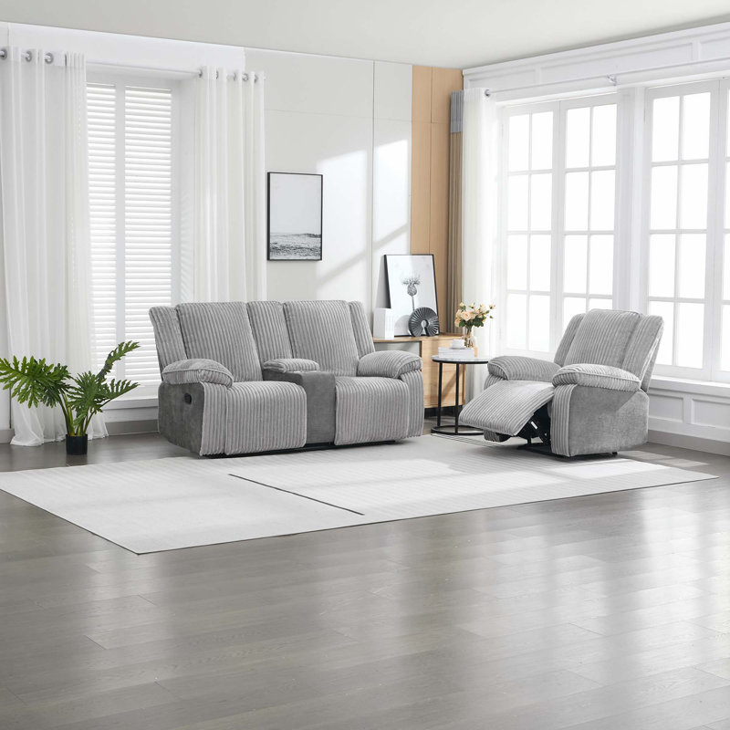 3 Seater Reclining Sofa, Grey