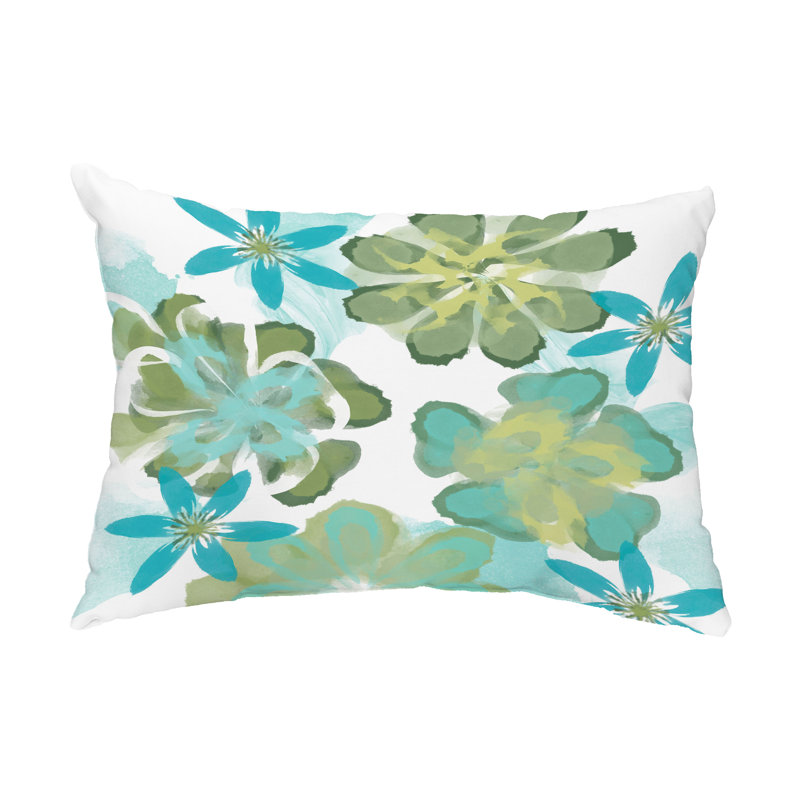 Housse et insert de coussin rectangulaire Ani, Turquoise