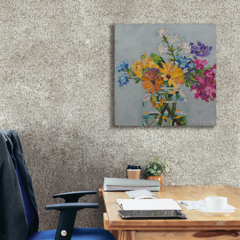 «Wildflowers» par St Hilaire Elizabeth, art mural sur toile, H 26 po x l 26 po