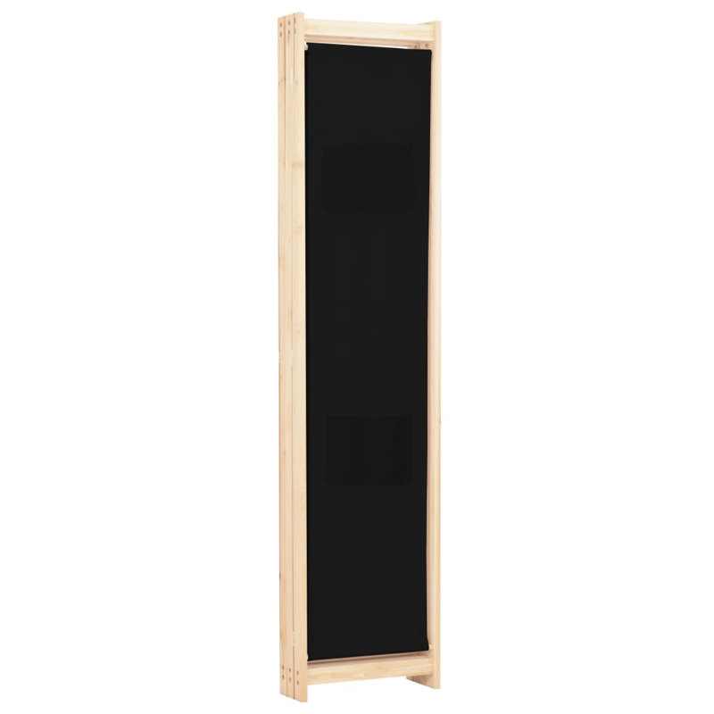 Rizzo 170cm H Folding Room Divider, Black, 120 x 170cm, 3
