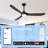 Black Smart Ceiling Fan With Led Light-688524776