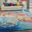 Tapis transitionnel multicolore abstrait moderne fait à la main Versailles-953395886