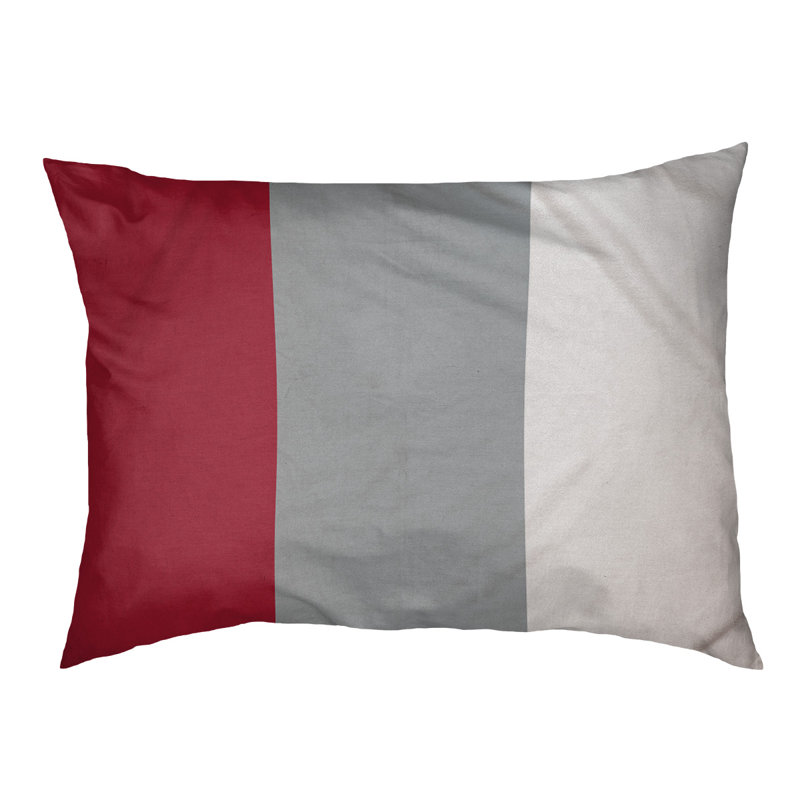 Coussin stylisé à rayures pour équipes de football, Petit (L 28 po x l 18 po), Blanc