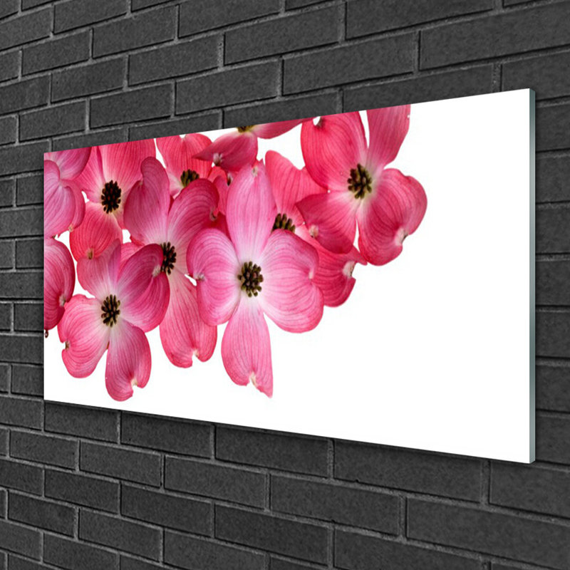 Floral Flowers - Unframed Photograph on Glass