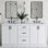 ARIEL Kelly 73 Double Sink Bathroom Vanity with Italian Carrara Marble Top