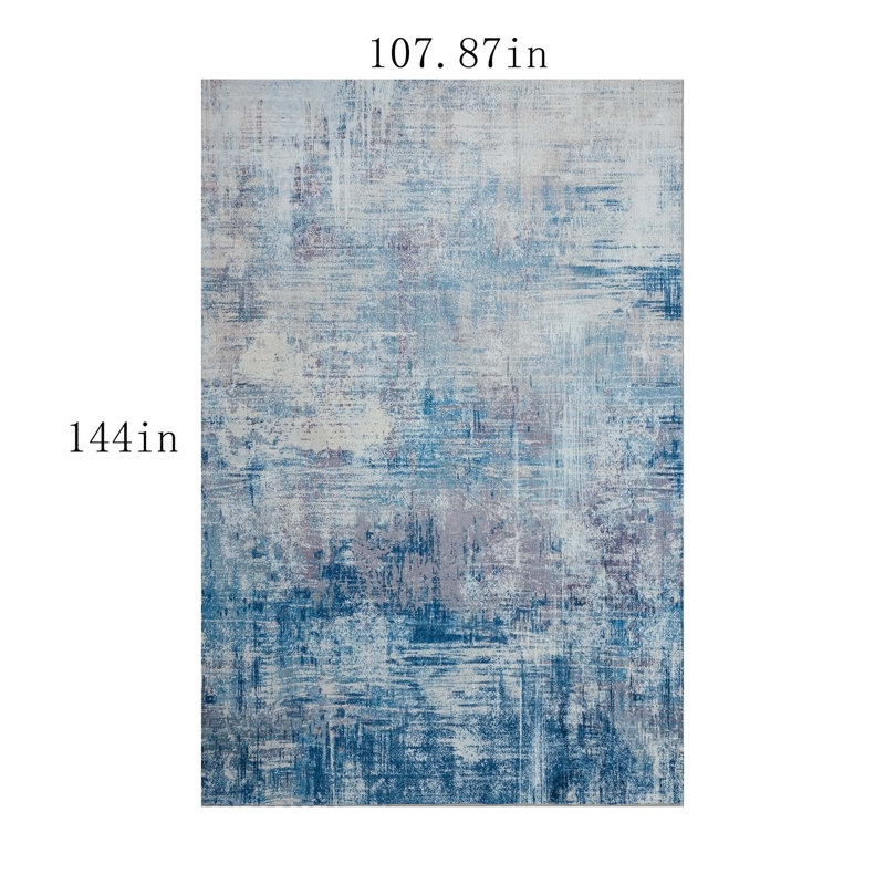 Tapis rectangulaire rectangulaire avec envers antidérapant Floranda, Rectangle 9 pi x 12 pi