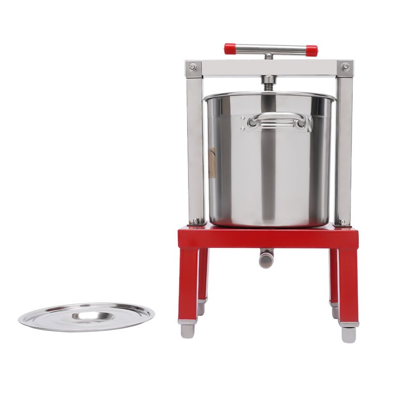 Daveen Stainless Steel Manual Honey Extractor Farms Beehives Food Factories, Red