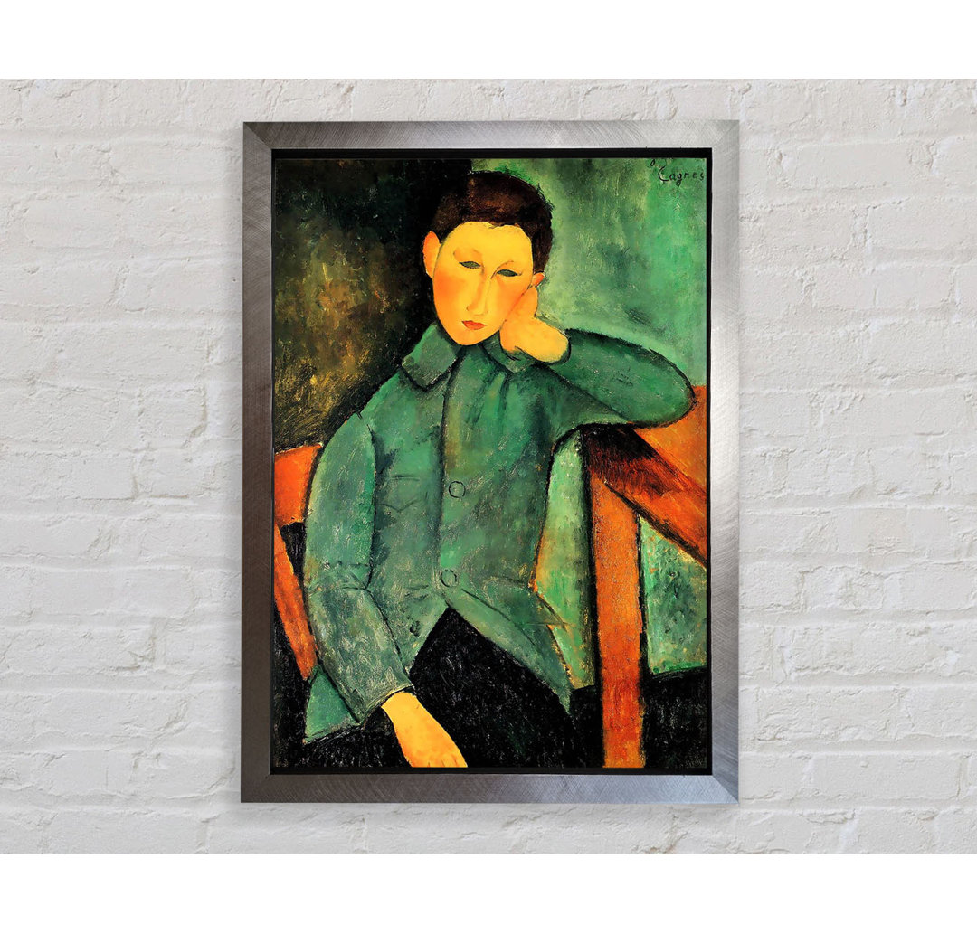 Modigliani Boy In A Blue Jacket - Einzelner Bilderrahmen Kunstdrucke