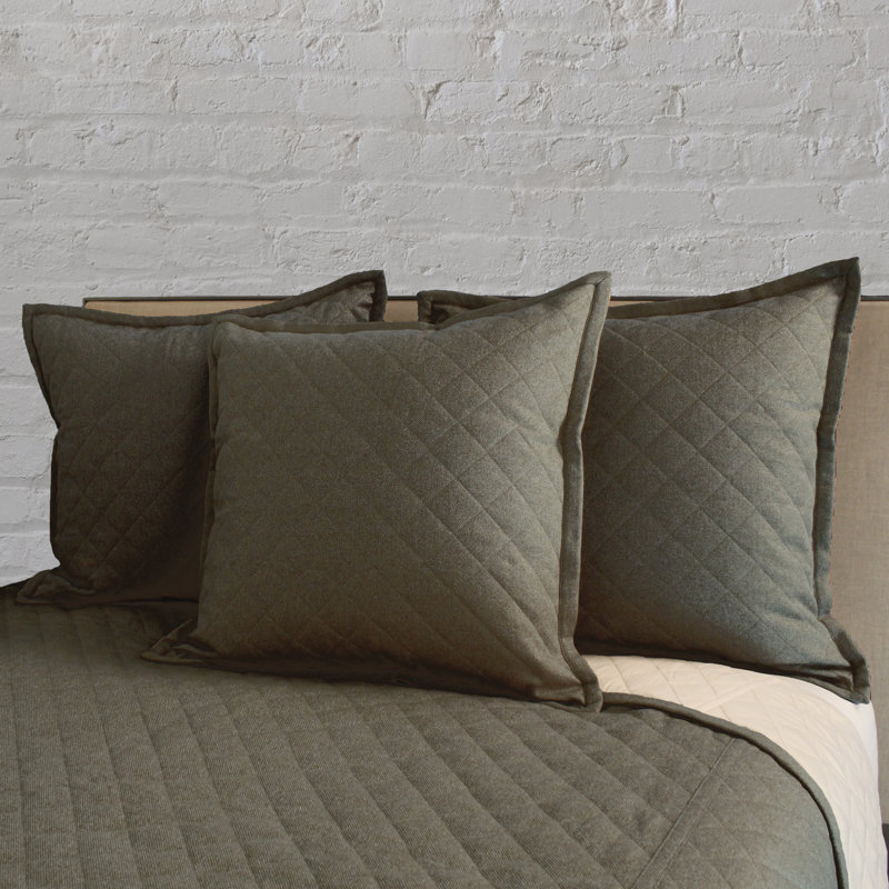 Baby Basket Quilted Coverlet Set, King Coverlet + 3 Euro Shams, Bronze