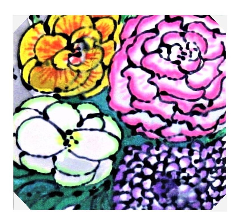 Vinyl Square 4 Piece Coaster Set