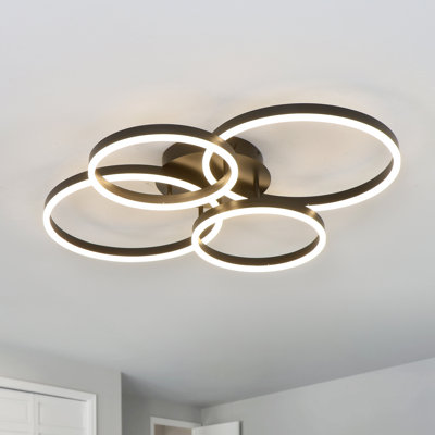 Luminaire encastré moderne 32,7 pouces à DEL pour télécommande de chambre à coucher