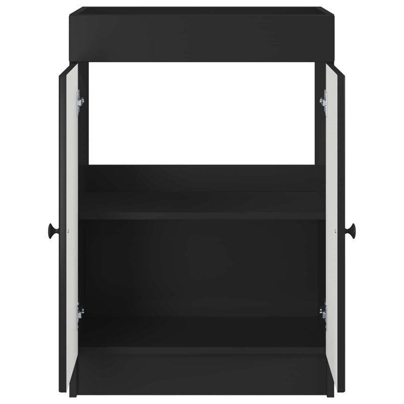 56 mm Single Double Bathroom Vanity Base, Black