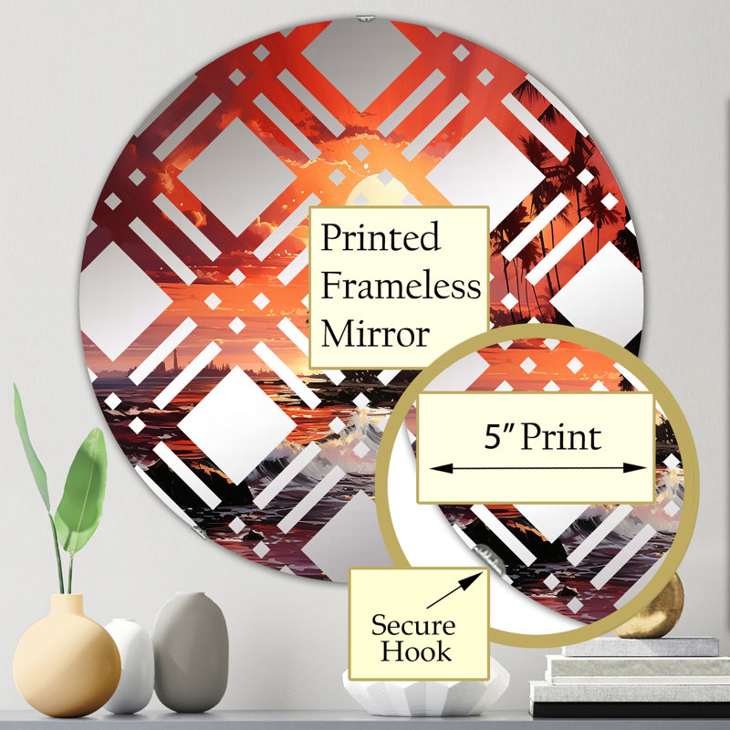 Miroir mural rond, 23,6 po x 23,6 po