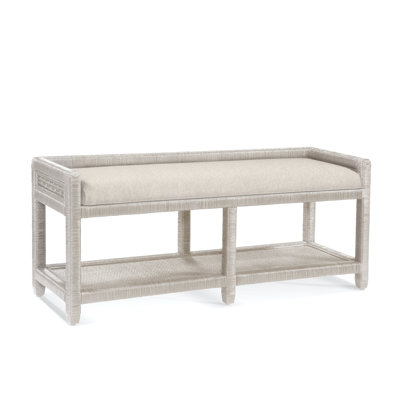 Glinda Wicker Shelves Storage Bench by Birch Lane