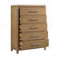 Commode de rangement 5 tiroirs brun clair