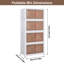 4-Tier Storage Boxes with Lid, Stackable Storage Containers with Wheels