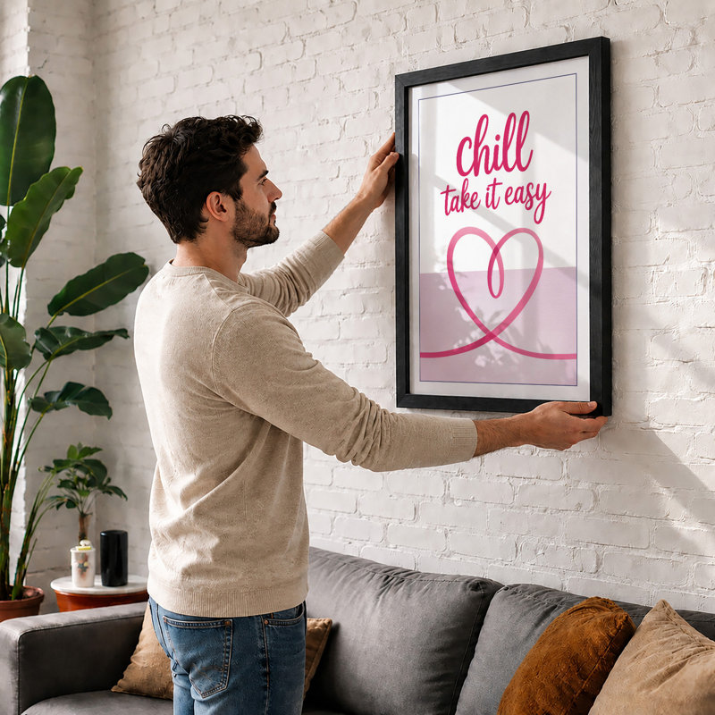 Chill And Take It Easy Modern - Print, Unframed, A4 - 29.7 x 21.0 cm