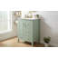 Meuble-lavabo 24 po avec lavabo, une armoire avec porte à fermeture douce, 3 tiroirs à fermeture douce, poignées en métal rétro