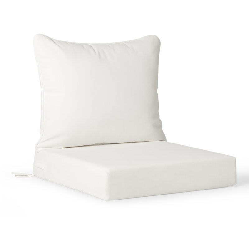 Coussin de siège / dossier d'extérieur 2 pièces , Blanc