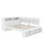 Lit de jour avec armoires de rangement, range-chaussures, structure en bois de pin massif avec ports USB-956259236