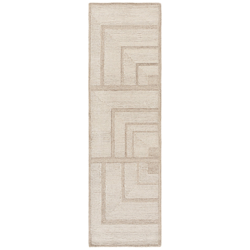 Harvest Hand Tufted Wool; Cotton Geometric Indoor Rug, 6'-0" x 6'-0" Round