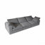 Canapé en chenille revêtu de tissu, canapé surdimensionné confortable à 3 places Cloud, coussin double moelleux pour le salon
