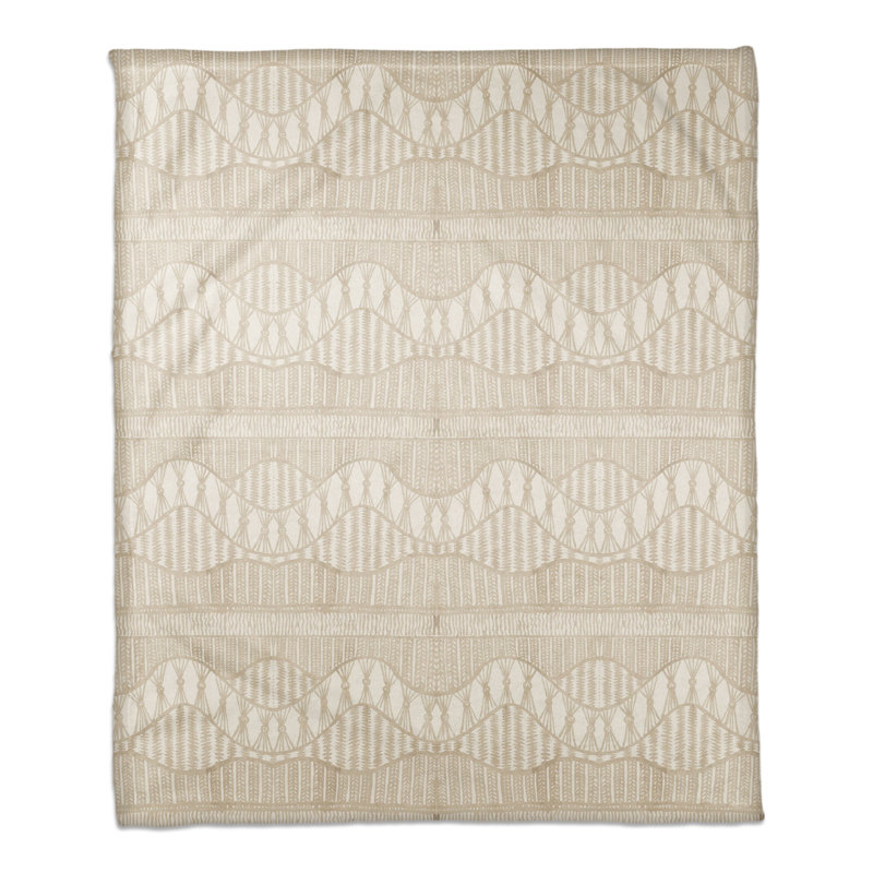 Hand Woven Throw Blanket, Cream