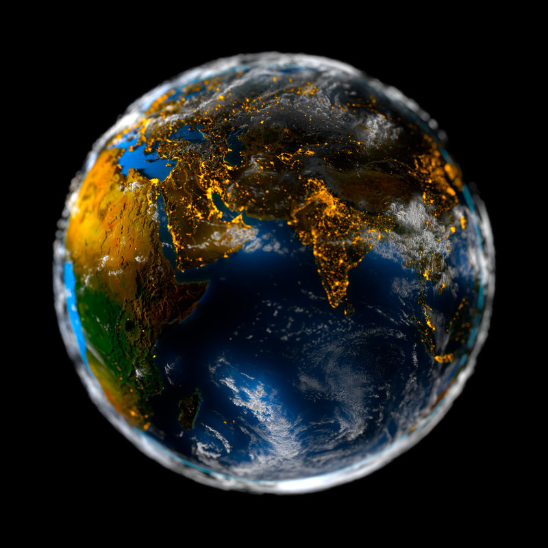 Earth by 3alexd - No Frame Art Prints on Canvas, 30cm H x 30cm W