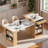 Extendable Storage Kitchen Island with Double-sided Storage and Power Outlet-2087612838