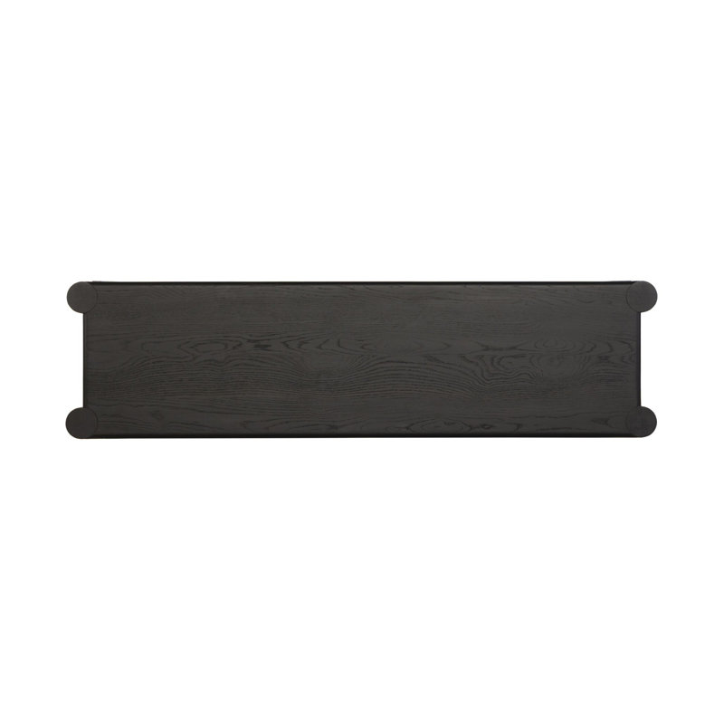 Ezri 4 Door Sideboard-Black Oak, Black Oak