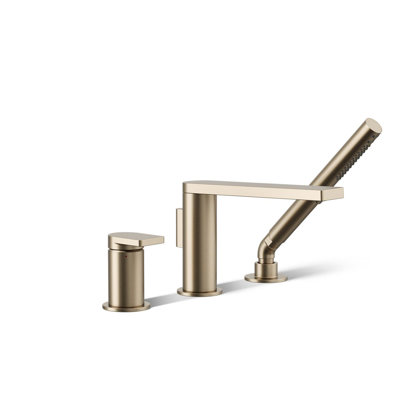 Composed Deck-Mount Bath Faucet With Handshower