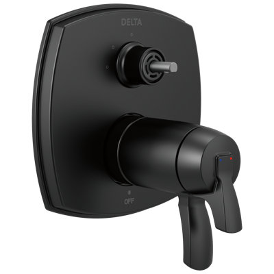 17 Thermostatic Integrated Diverter Trim with Three Function Diverter Less Diverter Handle