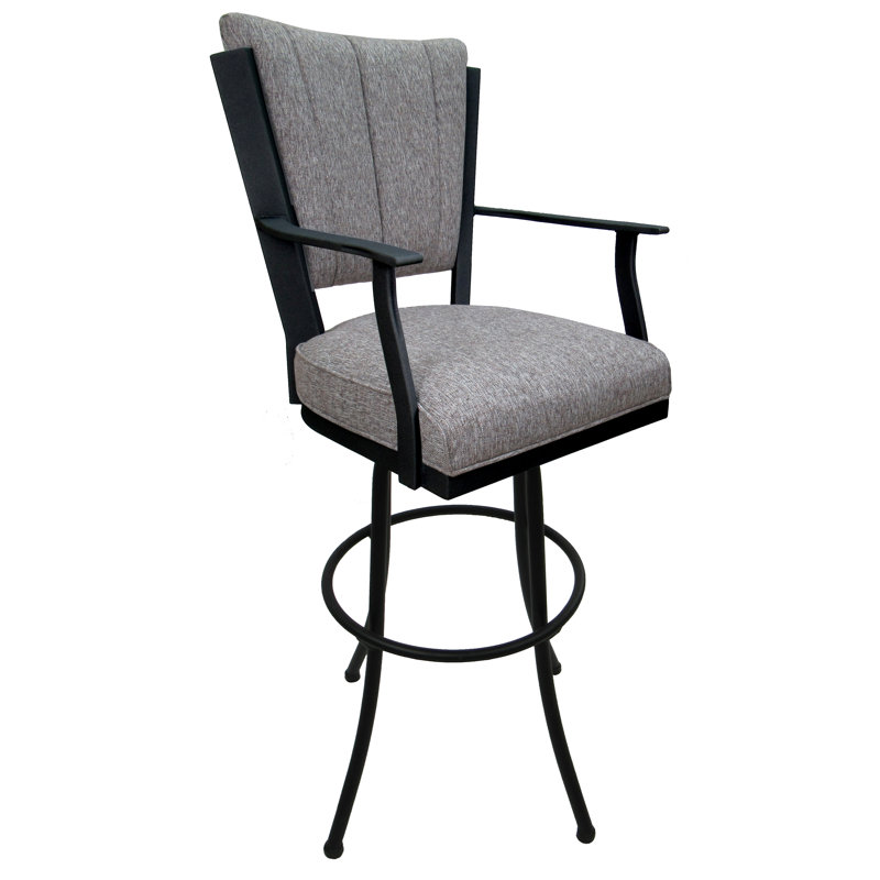 Tabouret de bar pivotant Cunegonda, Black/Grey