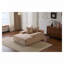 Très grande chaise longue en velours côtelé Corduroy avec 3 coussins décoratifs et accoudoirs larges, aucun assemblage requis-1562124589