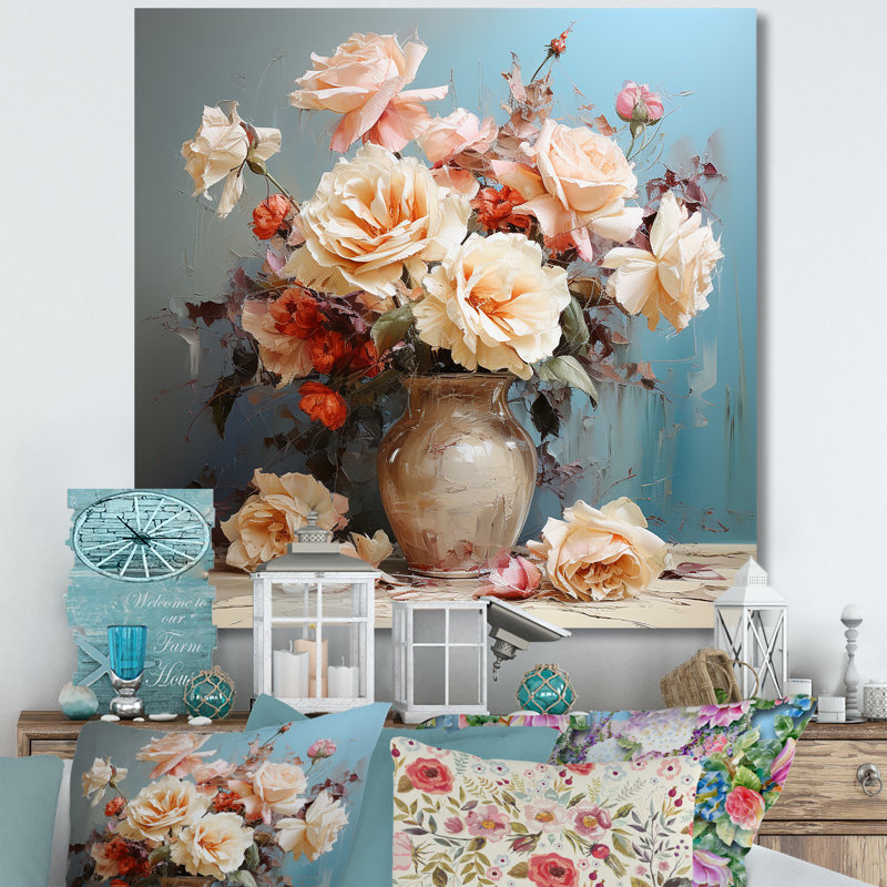 «Gorgeous Rose Bouquet I», reproduction sur toile, Toile tendue, H 36 po x l 36 po x P 1,5 po