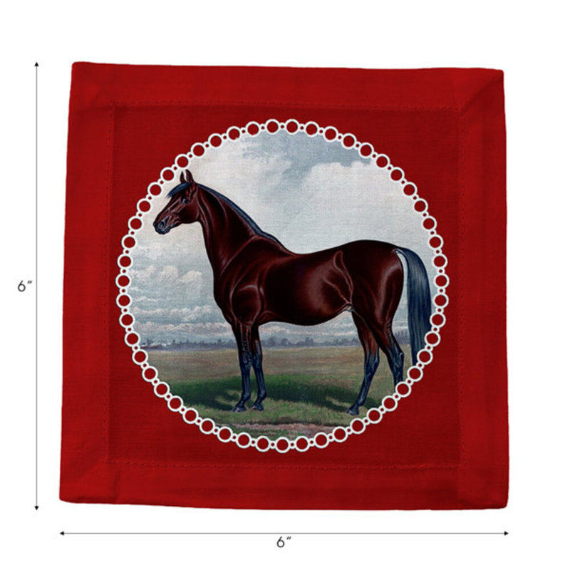 Square Napkins, Red