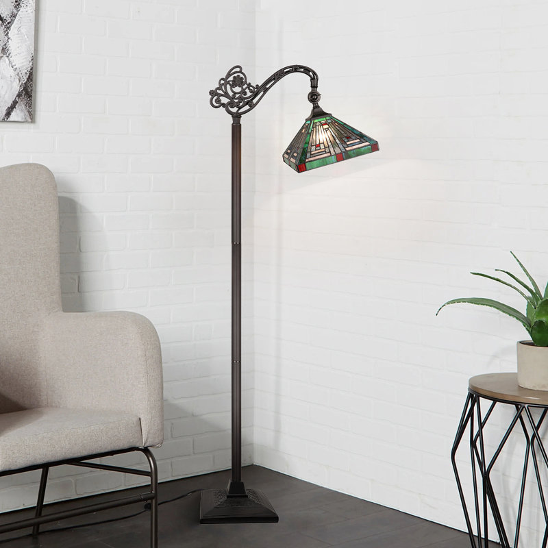 CHLOE Lighting INNES Tiffany-Style 1-Light Mission Reading Floor Lamp 11" Shade