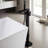 Black Waterfall Tub Filler Freestanding Bathtub Faucet Floor Mount Brass Single Handle Bathroom Tub Faucet With Hand Shower