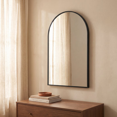 Miroir mural arqué en aluminium