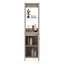 Armoire à linge St. Clair, deux tablettes intérieures, deux tablettes ouvertes, une porte-727706543