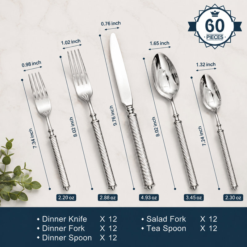 60 Piece Flatware Set