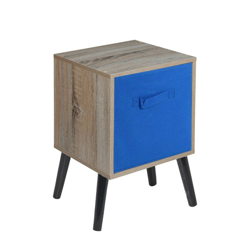 Obannon 51 cm H x 30 cm W Cube Bookcase, Antique Oak/Dark Blue/Pine