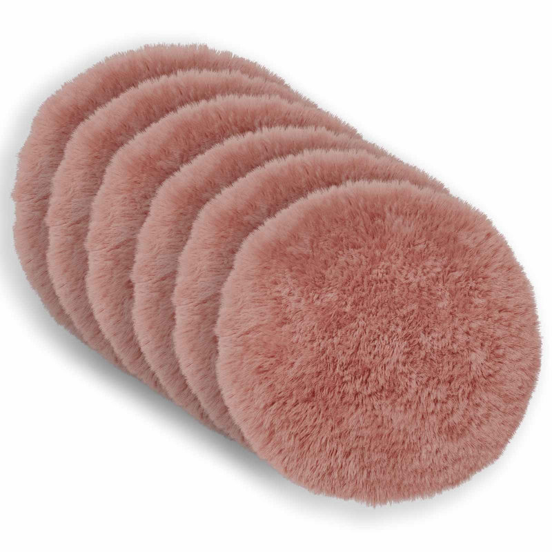 Light Green Cushion Cover, Round 40cm, Pink